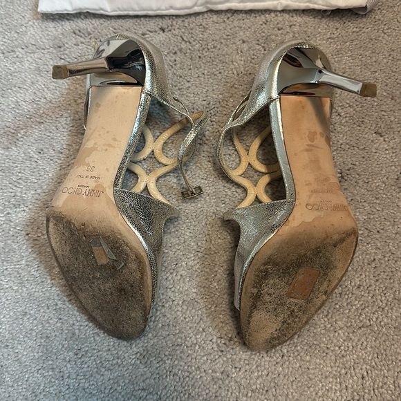 Jimmy Choo Ivette 85mm Champagne Pumps - Picture 6 of 8